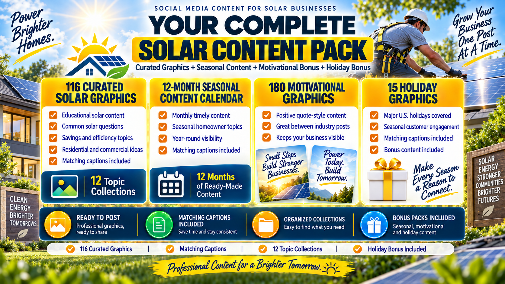 Solar social media content pack